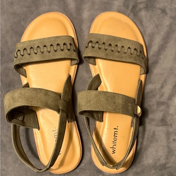 OLIVE GREEN Strappy Comfort Sandals - Size 8.5 - Picture 5 of 15